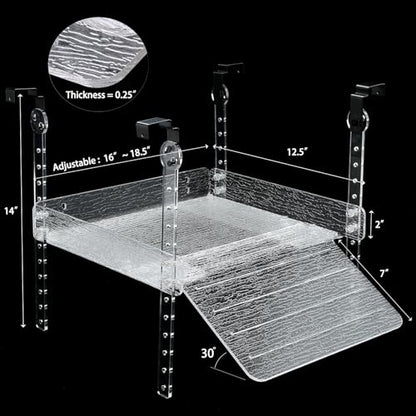 Hanging Turtle Basking Platform for Aquatic 40 Breeder 75 Gallon, Aquatic Reptile Ramp Dock, Terrace, Tank Accessories - size: Extra Large