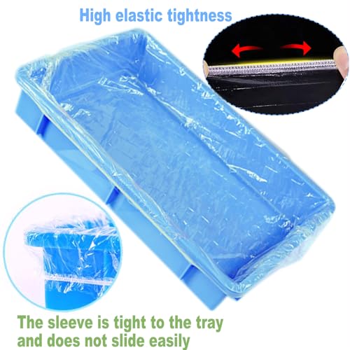 50 Pcs Disposable Rabbit Cage Liner, 26'' X 18'' Plastic Guinea Pig Cage Liners Bag Elastic Small Animal Toilet Film, Clear Crate Tray Covers for Bunnies Ferret Hamster - size: 50PCS