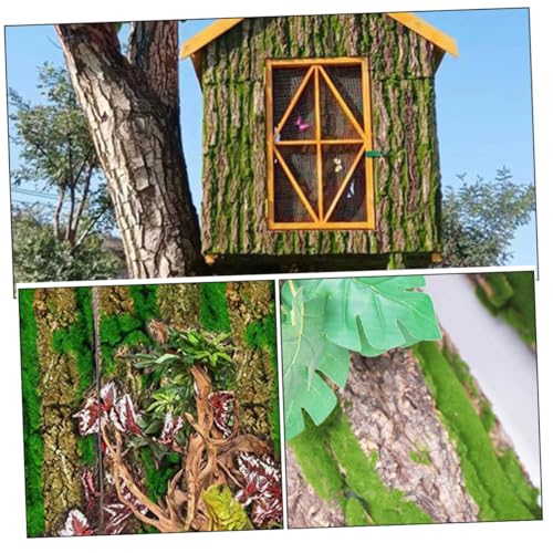 DOITOOL Reptile Bark Decor Climbing Platform for Lizards and Bearded Dragons Natural Cork Terrarium Background for Gecko Habitat Easy to Clean Safe Reptile Tank Decoration