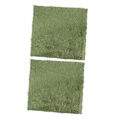 Toyvian 2Pcs Simulated Moss Carpets for Reptiles and Tortoises Moisturizing Fake Lawn Mats for Terrarium Natural-Looking Reptile Bedding for Humid Environments