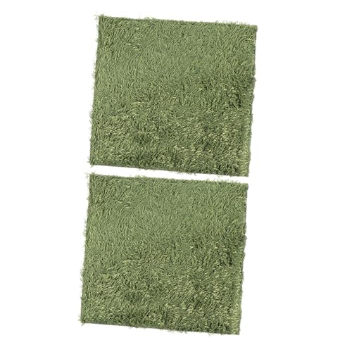 Toyvian 2Pcs Simulated Moss Carpets for Reptiles and Tortoises Moisturizing Fake Lawn Mats for Terrarium Natural-Looking Reptile Bedding for Humid Environments