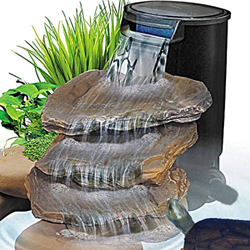 Turtle Tank Filter Aquarium Turtle Filter Internal Filter for 3 to 20 Gallons Small Fish Tank Turtle Tank Reptiles Shrimp Amphibian Frog Cichlids Newt(Aquarium filter)