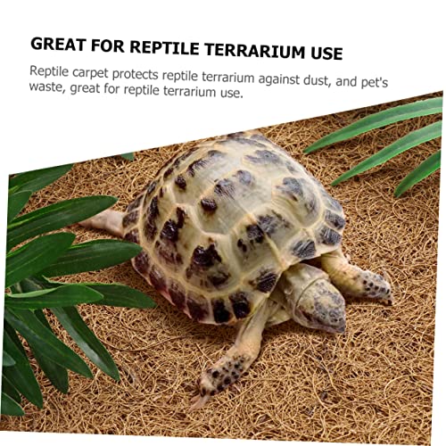 Reptile Carpet Natural Coconut Fiber Mat Washable Bedding Liner for Terrarium Use for Lizards Snakes and Tortoises Soft and Easy to Clean