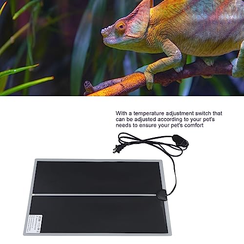 Reptile Heat Pad Under Tank Heater Terrarium Heating Mat for Snakes Lizards Turtles PET Tear Tough Safe (20W) - size: 20W