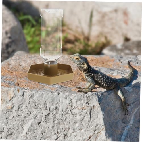 Reptile Automatic Water Dispenser for Tortoise and Lizard Compact Hydration Bowl with Reservoir Effortless Maintenance Feeding Dish Space Saving Pet Accessory for Reptile Tanks
