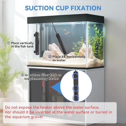 hygger Ceramic Submersible Aquarium Heater, New Explosion-Proof Fish Tank Water Heater with External Temp Controller Auto Thermostat Heater for Saltwater Freshwater (200W for 10~40 Gallon) - size: 200W for 10~40 gallon
