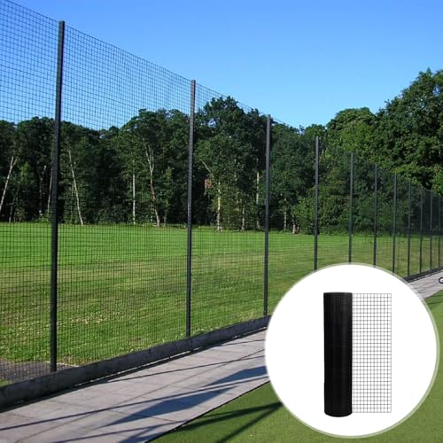Black Vinyl Coated Hardware Cloth for Chicken Wire Fencing-1/4in Mesh AWG 21 Gauge 24in x 50ft Galvanized Welded Wire Mesh Roll-Poultry Cage, Rabbit Protection, Snake Proof, DIY Projects - color: Black, size: 1/4" 24" x 50' (AWG 21Ga)