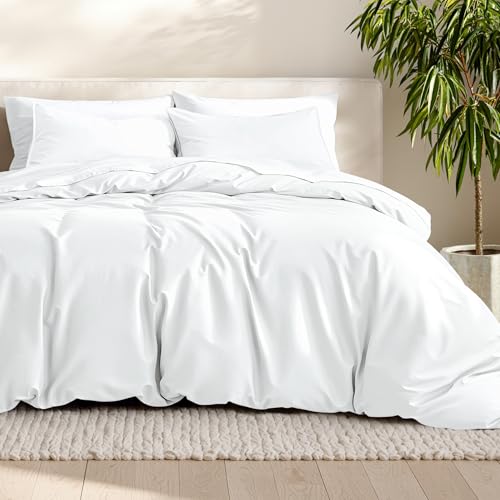 Bare Home Bedding Duvet Cover Extra Long - Premium 1800 Super Soft Collection - Lightweight, Cooling Duvet Cover - Soft Breathable Bedding (Twin/Twin XL, White) - color: 01 - White (No Comforter), size: Twin/Twin XL