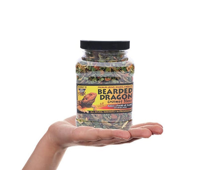 T-Rex Bearded Dragon Food Gourmet Blend – All-Natural Dried Vegetables & Insects, Protein-Included Plant-Based Reptile Diet, Easy to Prepare, 4 oz