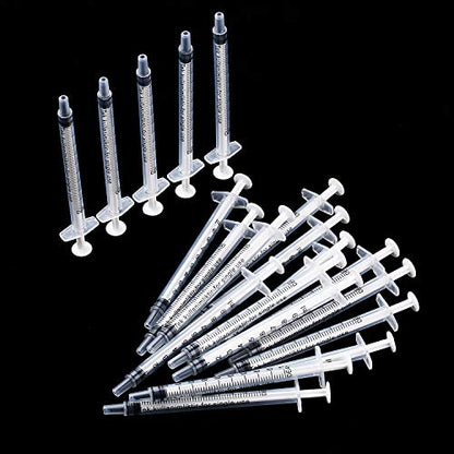 Frienda 20 Packs Large Plastic Syringe Measuring Syringe Tools Dispensing Multiple Uses (1 ml) - size: 1 ml