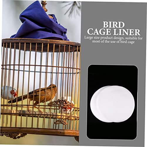 Bird Cage Liner Papers Disposable Absorbent Cage Liners with Leak-Proof Bottom 11.10 X 11.10 X 0.11 in Sheets for Parrots and Small Birds Easy Cleaning