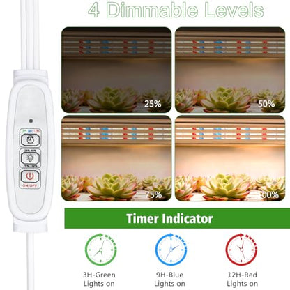 DBFAIRY Grow Strip Lights Plug-in LED Full Spectrum Plant Grow Light Strip | 3.28FT/ 120 LED,with Timer Dimmable