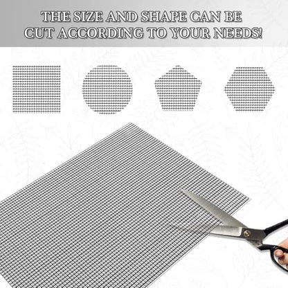 15 Pcs Flower Pot Hole Mesh Pad, 11.8 * 7.8 Inch Bonsai Pot Mesh, Bonsai Pot Bottom Grid Mat Mesh, Plant Drainage Screens Gasket, Keep Bonsai Soil from Flowing Away (Black)