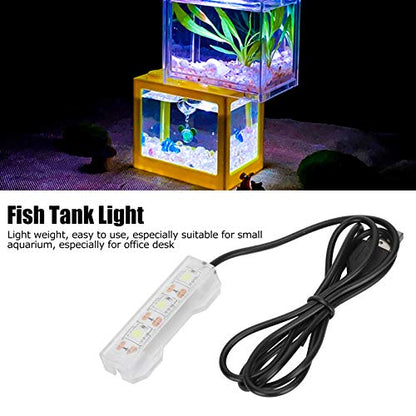 LED Aquarium Light, Submersible Fish Tank Lighting bar Stick USB Underwater Ultra Bright Beads Full Spectrum Hidden Small Lamp for Decorations Desktop Daily Freshwater Plants Indoor Water Garden