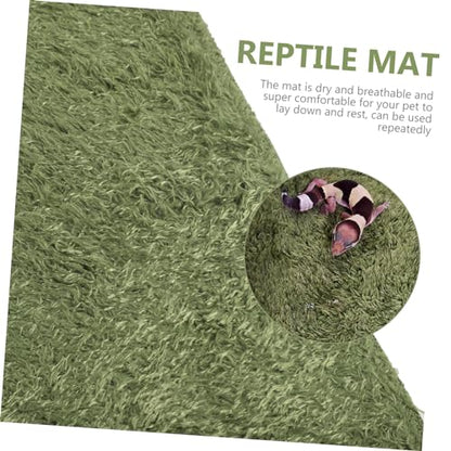 VANZACK Reptile Carpet Mat for Terrarium Washable Imitation Grass Bedding for Snakes Turtles Lizards Tortoises Safe Substrate Liner for Clean Habitats