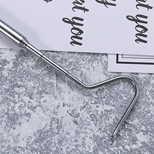 Snake Tool Snake Capture Hook Portable Mini Stainless Steel Snake Tong Stainless Steel Snake Hook Snake Catching Hook Snake Hook Reptile with Hook Hand Stick