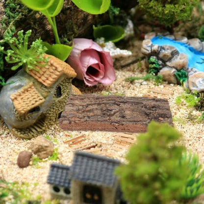 Levemolo 4pcs Terrarium Background: Wood Bark for Plants - Outdoor Tree Bark Material Wall Decoration for Reptile Tank and Table Settings