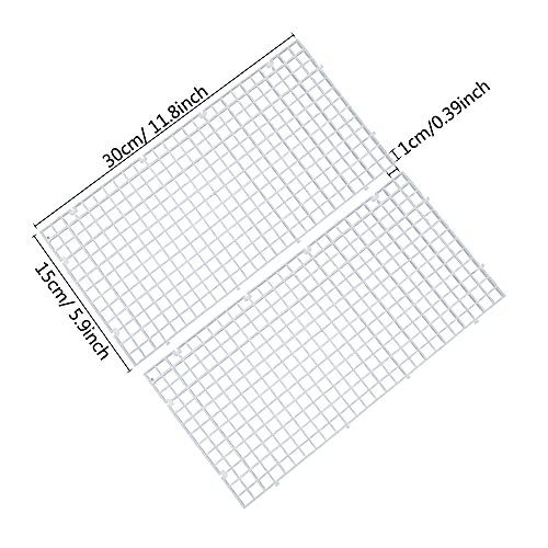 ALEGI Aquarium Plastic Grid Divider Tray Egg Crate,Grid Isolate Board Divider Fish Tank Bottom Black Filter Tray (2 Pcs S) - size: 2 Pcs S