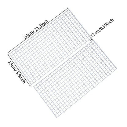 ALEGI Aquarium Plastic Grid Divider Tray Egg Crate,Grid Isolate Board Divider Fish Tank Bottom Black Filter Tray (2 Pcs S) - size: 2 Pcs S
