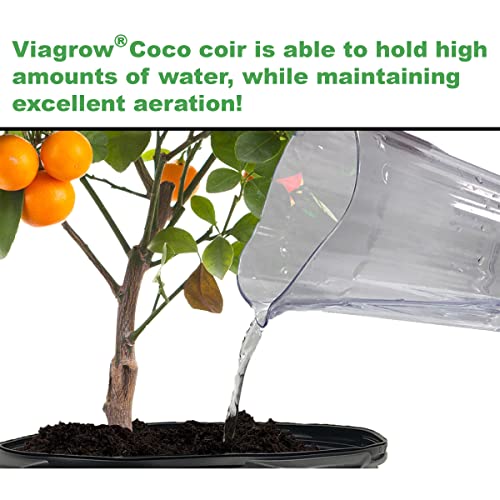 Viagrow® 5 kg (11 lb.) Buffered Compressed Coconut Coir Premium Grow Media (1-Pack) / A Product of The Harvest Company™ - color: Buffered 5KG, size: 1 Pack