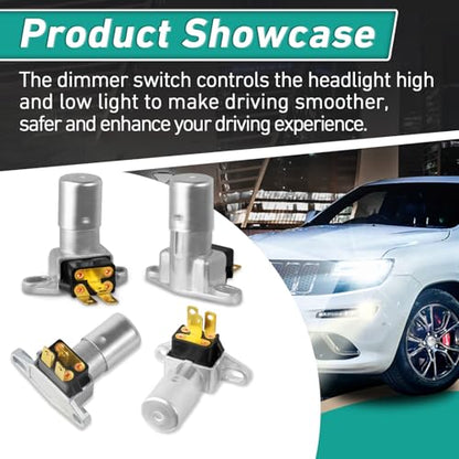 2Pcs DS72T DS-72 Headlight Dimmer Switch - D808 Dimmer Switch with 3 Terminal Replacement for Many Car Light Dimmer
