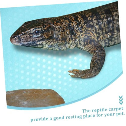 Totority Reptile Carpet Substrate Pad for Terrarium Tank Washable Foldable Bedding Liner for Bearded Dragon Gecko Lizard Snake and Tortoise Habitat Portable Reptile Tank Mat