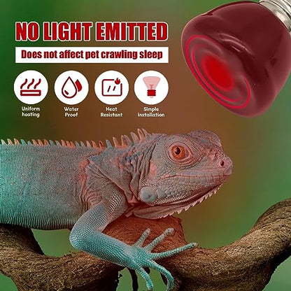 Mini Reptile Heat Lamp, 25w Infrared Ceramic Heat Emitter, No Light Emitting Reptile Heat Bulbs,Ceramic Heat Lamp for Amphibian, Chicken Coop,Cat, Turtle, Snake,Terrarium (2, 25 W) - size: 25 W