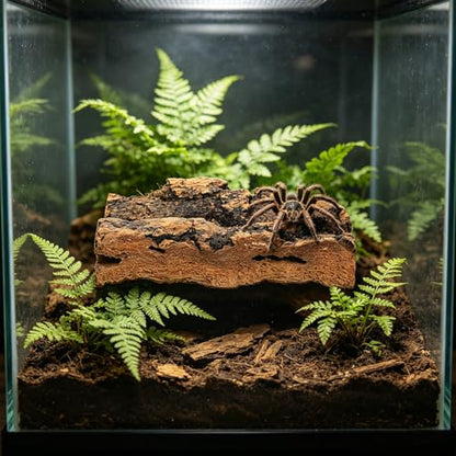 NUOBESTY 8 Pack Natural Reptile Cork Bark Pieces, Small Terrarium Cork Bark Hides for Lizards, Turtles, Snakes Shelter and Decoration Accessories