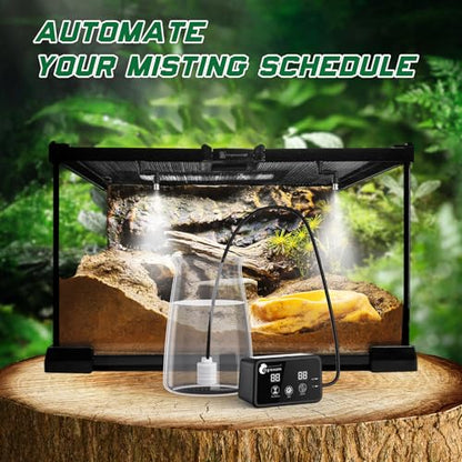 Automatic Reptile Mister System, Reptile Humidifiers Smart Misting System, Snake Mister Smart (2 Nozzles)