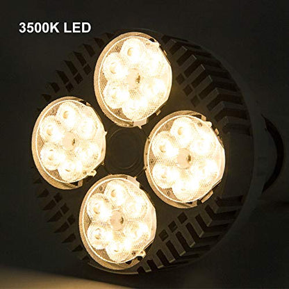 CANAGROW LED Grow Light, 35W Full Spectrum Grow Light Bulb Plant Light for Indoor Plants, Growing Lamps for Hydroponics Greenhouse Succulent Houseplants Vegetable
