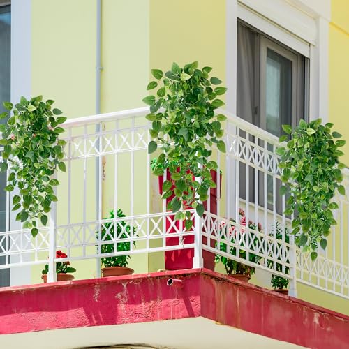 Sggvecsy Fake Hanging Plants 2 Pcs Artificial Hanging Plants Fake Ivy Vine Faux Pothos Vines Artificial Ivy Leaves Greenery Plant for Room Patio Home Indoor Outdoor Shelf Wall Garden Decor(No Baskets) - size: 2pcs