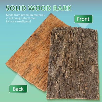 SEWACC 2pcs Cork Terrarium Background 11.8x7.9in Natural Cork Bark Climbing Mat Reptile Tank Background Board Habitat Decoration for Gecko Lizard Tortoise Turtle Chameleon Beared Dragon