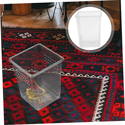 Toddmomy 3pcs Practical Enclosures for Tarantula Transparent Spider Breeder Boxes Ventilation for Small Animals Feeding Habitat for Reptiles and