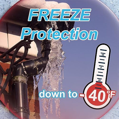 Cupohus Self-Regulating Heat Tape for Water Pipes 6FT, Waterproof Thermostat for Outdoor, Freeze Protection Heat Trace Cable for Metal, Plastic Home Pipes, Roof and RV, 110-120V