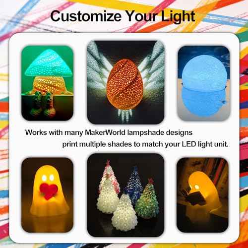 Mini Waterproof RGB LED Tea Lights with Remote Control for Bambu Lab KC020,3D Print Battery Powered LED Light Kit,Small Multicolor LED Flame Tea Light Candle Set for 3D Printing Projects(12 PCS) - style: 12Pack
