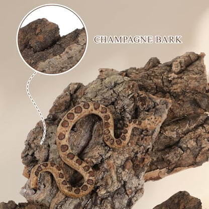 Alipis Cork Bark for Reptiles: Natural Tree Bark Flats - Turtle Basking Platform Terrarium Tree Decor Reptile Hide for Gecko, Snake, and Aquarium Fish Tank Backgroun