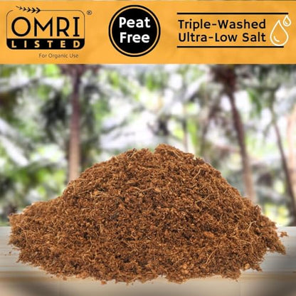 Happy Trees Coco Coir Loose Coconut Fiber Growing Medium, Potting Mix, Seed-Starting, Premium Quality, Triple-Washed for Low Salt/EC, pH Balanced, Peat-Free, Organic, 9 Quarts (10L)