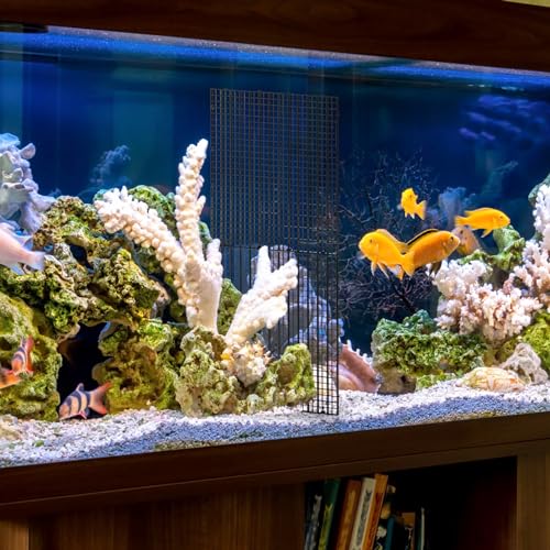 Okllen 12 Pack Aquarium Fish Tank Divider Plastic Egg Crate, Bottom Tray Grid Isolation, Plastic Egg Crate Grid Divider Tray for Mixed Breeding Light Diffuser