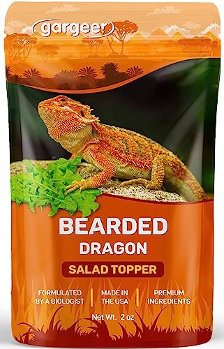 Gargeer 2oz Bearded Dragon Food Supplement, Flower Salad Mix Topper. Supercharge Juveniles & Adults Appetite, Health & Immune System. Complete Diet, Rich with Vitamins, Made in The USA. Enjoy! - size: 2 Ounce (Pack of 1)
