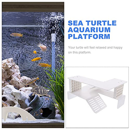 Toddmomy Turtle Terrace Floating Island Turtle Decor Reptile Climbing Platform Basking Platform