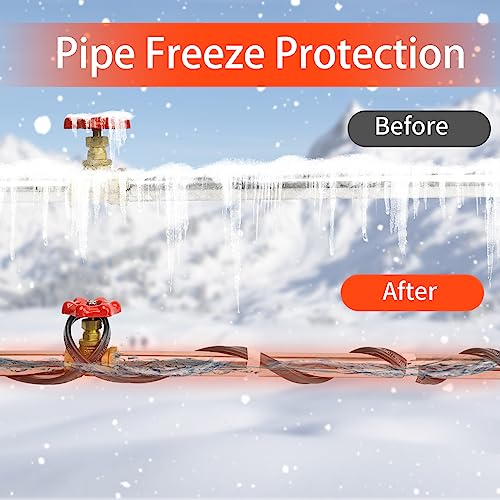 HEATIT PLSR High-Performance Self-Regulating Heating Cable - Frost Protection for Water Pipes and Snow Melting on Roofs - 10w/ft Power - Premium Quality for Commercial and Industrial Use 75ft - color: 75 Feet, style: 120V