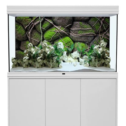 AWERT 30x12 inches Stone Aquarium Background Rock Fish Tank Background Rocky Terrarium Background Vinyl - size: 30x12in/75x30cm