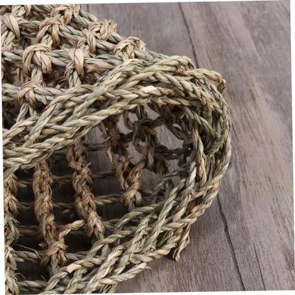 COLLBATH 2pcs Triangle Lizard Hammock Bed Grass Bed for Reptiles Accessories Basking Platform