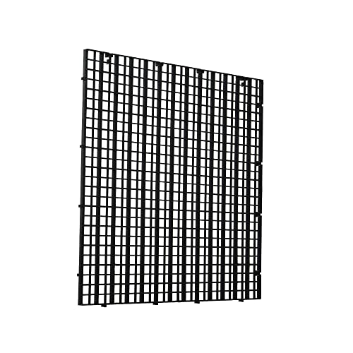 Aquarium Fish Tank Bottom Isolation 4 Pcs, Plastic Egg Crate Grid Divider Tray Egg (L 4pcs Black) - size: L 4pcs Black