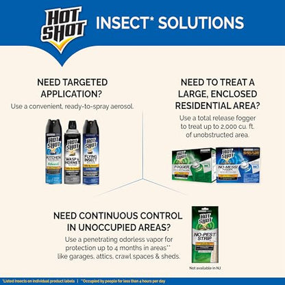 Hot Shot Pest Control Fogger, Kills Roaches, Ants, Spiders & Other Insects On Contact, Controls Heavy Infestations Indoors, 6 Pack - size: 6 Pack, style: Odor Neutralizer
