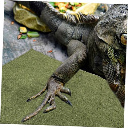 COLLBATH Reptile Carpet Mat for Imitation Grass Liner Reusable Breathable Washable Substrate for Snakes Lizards Turtles Comfortable Habitat