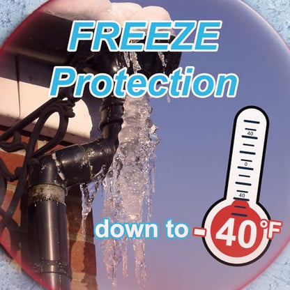 Cupohus Heat Tape for Water Pipes with Digital Display Thermostat 9FT, Freeze Protection Self-Regulating Heat Trace Cable for Metal, Plastic Home Pipes, Roof and RV, 110-120V
