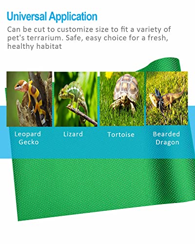 Bearded Dragon Tank Accessories, 120 Gallon Reptile Terrarium Mat Liner, Bearded Dragon Substrate for 4x2x2 Reptile Enclosure, Green - color: Green