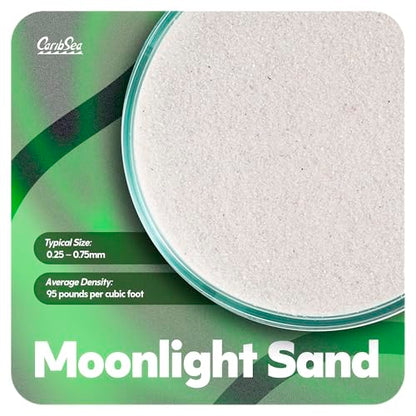Carib Sea Moonlight Sand - 20 lbs - Soft & Natural Substrate for Freshwater Aquariums, Enhances Aesthetic Appeal & Supports Aquatic Environments - size: 20lb (Pack of 1)