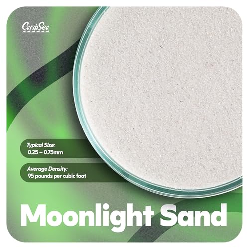 Carib Sea Super Naturals Aquascapes Moonlight Sand - 10 lb - Natural Substrate for Freshwater Aquariums, Perfect for Aquascaping & Creating Stunning Landscapes - size: 10lb (Pack of 1)
